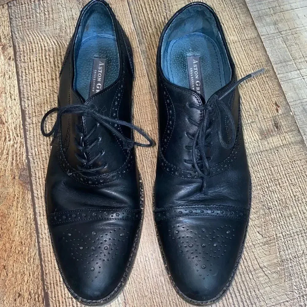 Mens ASTON GREY Kobe Brogue Cap Toe Oxford
